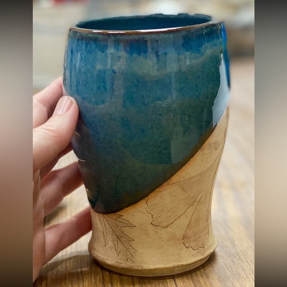 Julia e. Dean 16 oz Pottery Tumbler, Large Tea Cup - Picture 1 of 5
